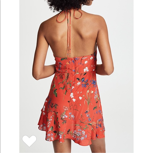 Backstage mini red floral halter dress - Picture 2 of 5